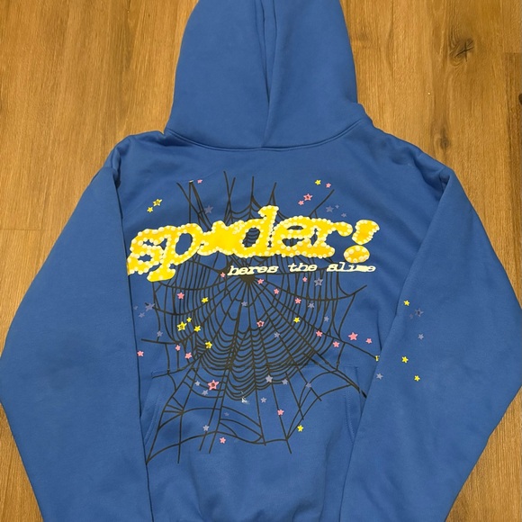 Blue sp5der hoodie